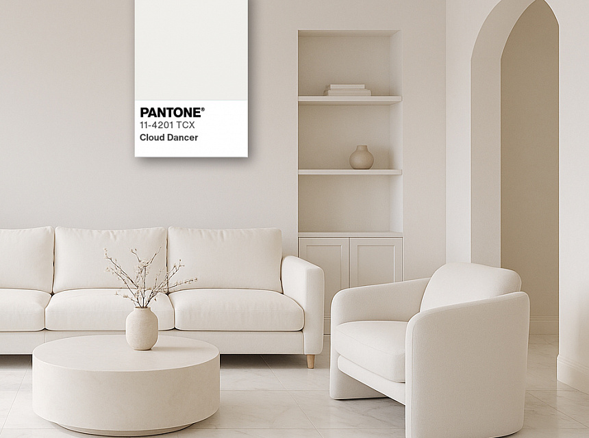 Pantone объявил цвет года 2026 — Cloud Dancer 